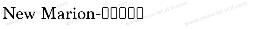New Marion字体转换